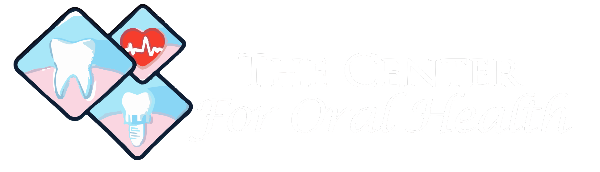 center oral vector white letters